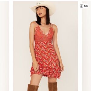 Free People Scarlet Floral Lace Dress